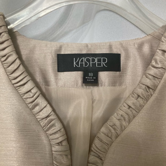 Women's KASPER Open Taffeta Jacket Tunic Size 18 EUC - Picture 3 of 10